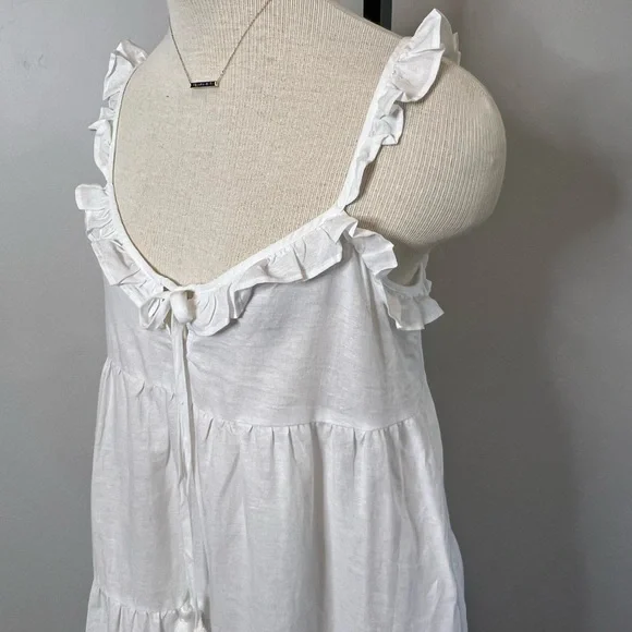 J Crew Cotton-Linen Tiered Maxi Dress
